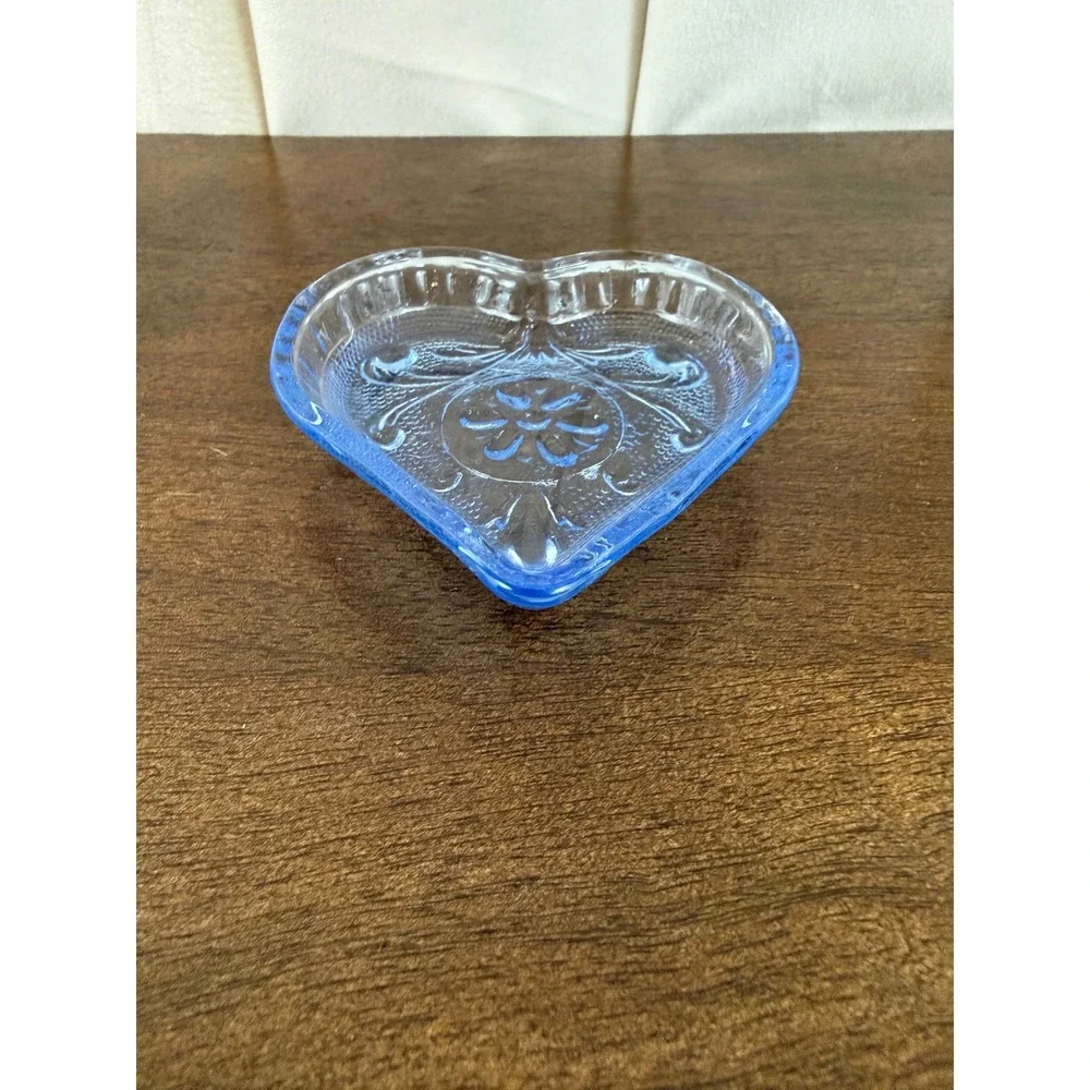 Indiana Glass Tiara Sandwich PAIR (2) Blue Glass 3